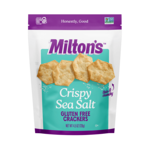 Milton's Baked Crackers, Gluten Free, Crispy Sea Salt